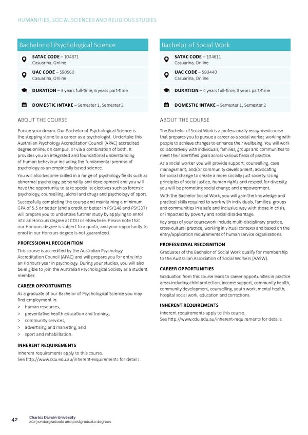 CDU Course Guide Flipbook - Page 46