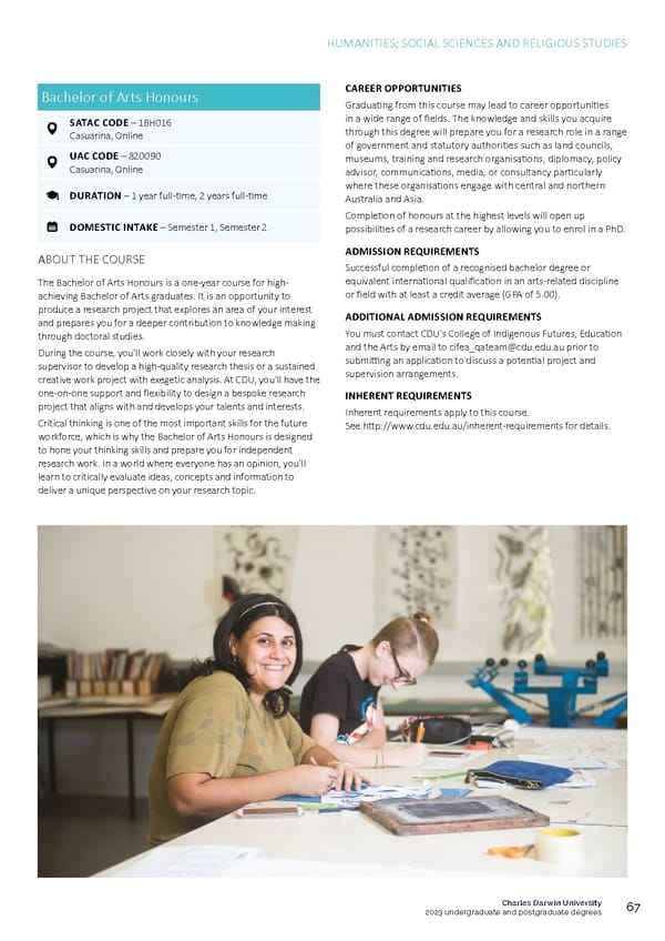 CDU Course Guide Flipbook - Page 71