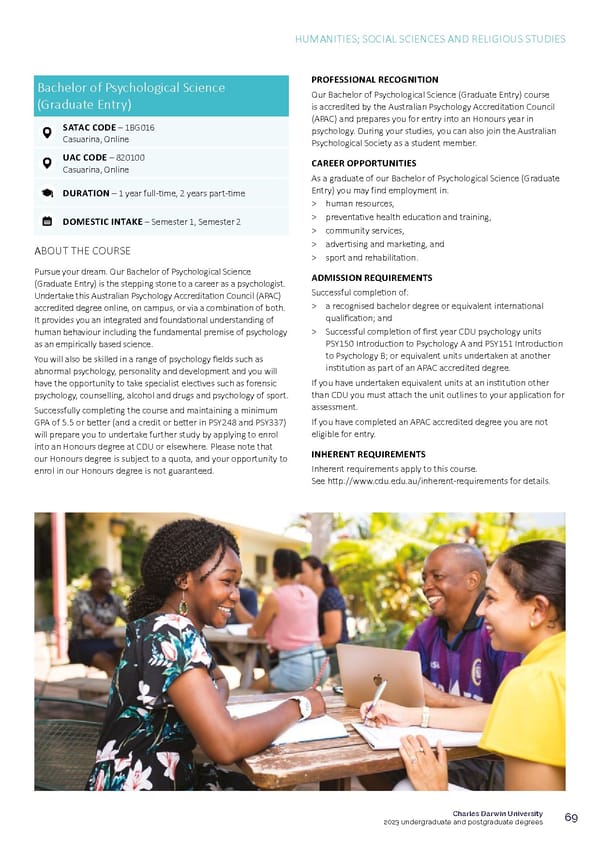 CDU Course Guide Flipbook - Page 73