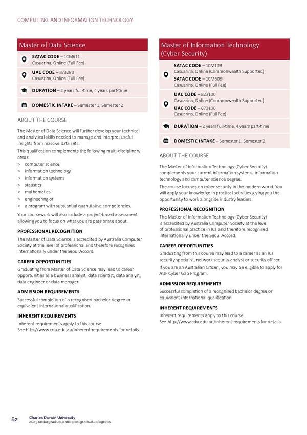 CDU Course Guide Flipbook - Page 86