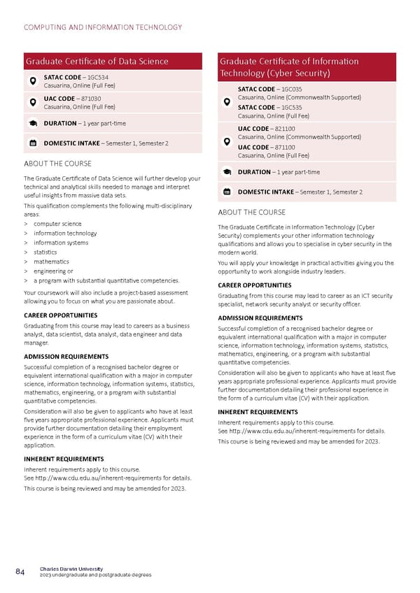 CDU Course Guide Flipbook - Page 88