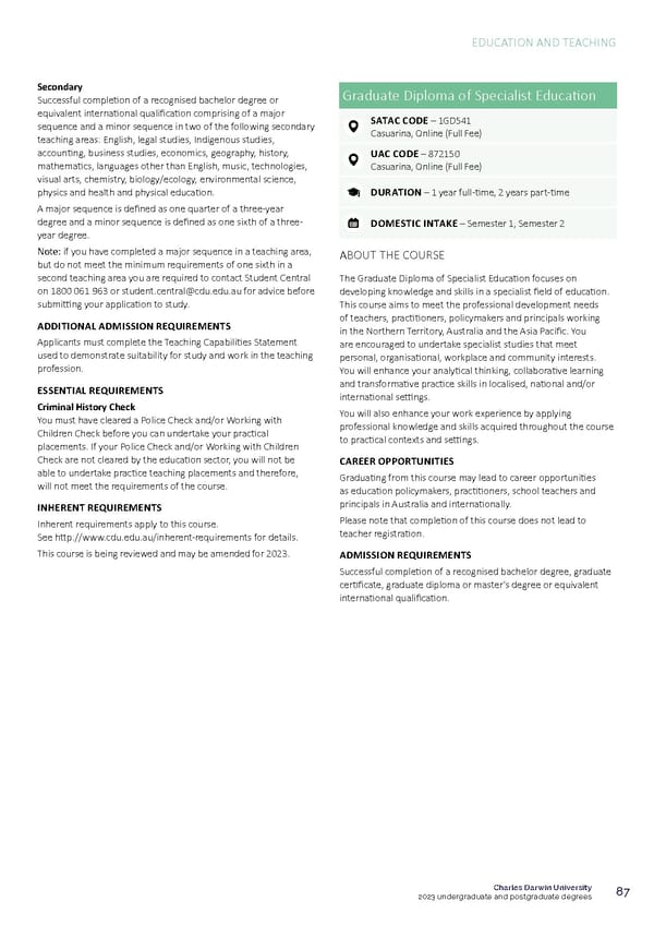 CDU Course Guide Flipbook - Page 91