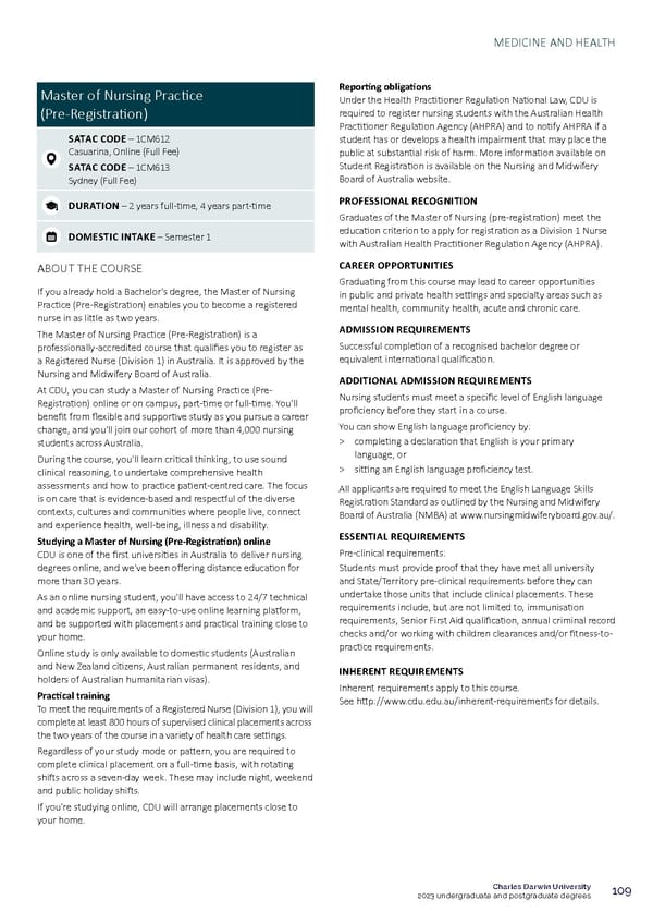 CDU Course Guide Flipbook - Page 113